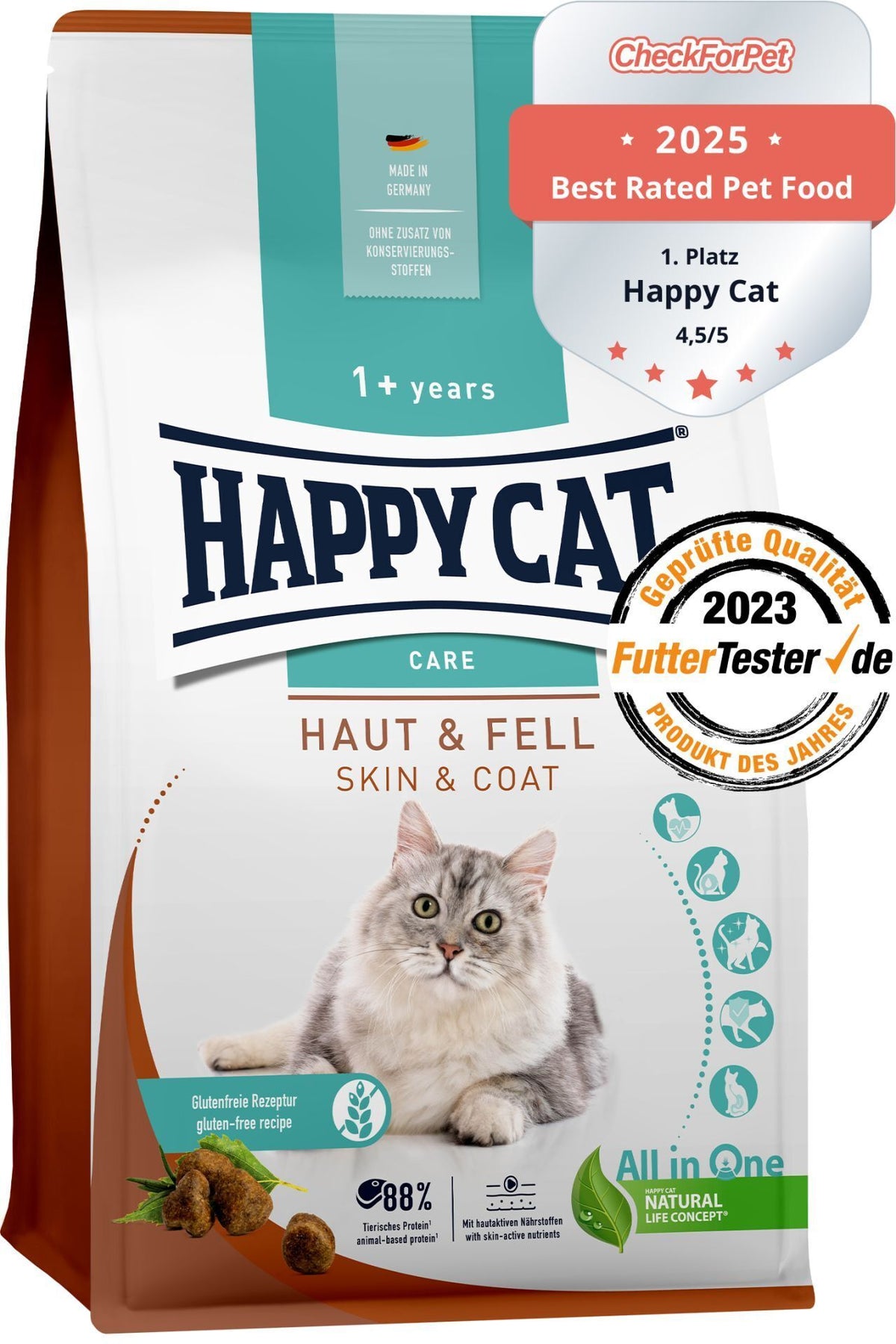 Happy Cat Care Skin & Coat Dry Cat Food