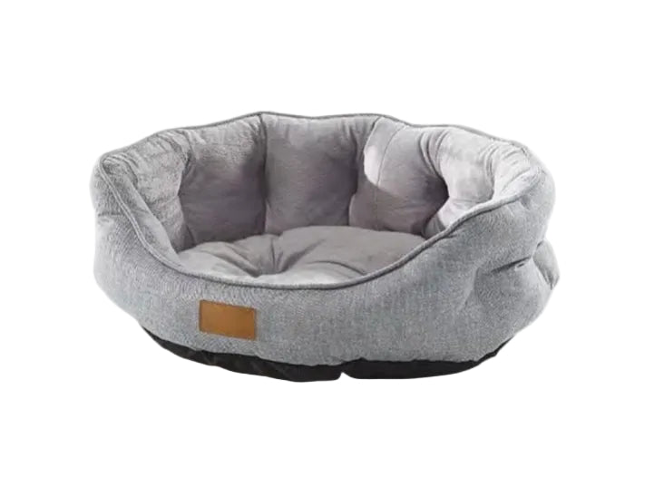 Koala Round Soft Plush Pet Bed | GRAY