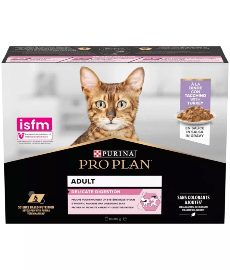 Purina - Pro Plan, Adult Delicate Digestion Wet Cat Food, Turkey in Gravy
