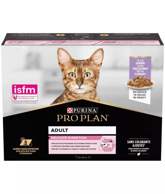 Purina - Pro Plan, Adult Delicate Digestion Wet Cat Food, Turkey in Gravy
